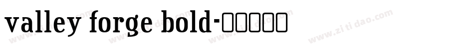 valley forge bold字体转换